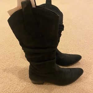 black suede boots